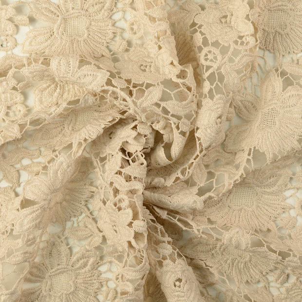dentelle tissu beige 