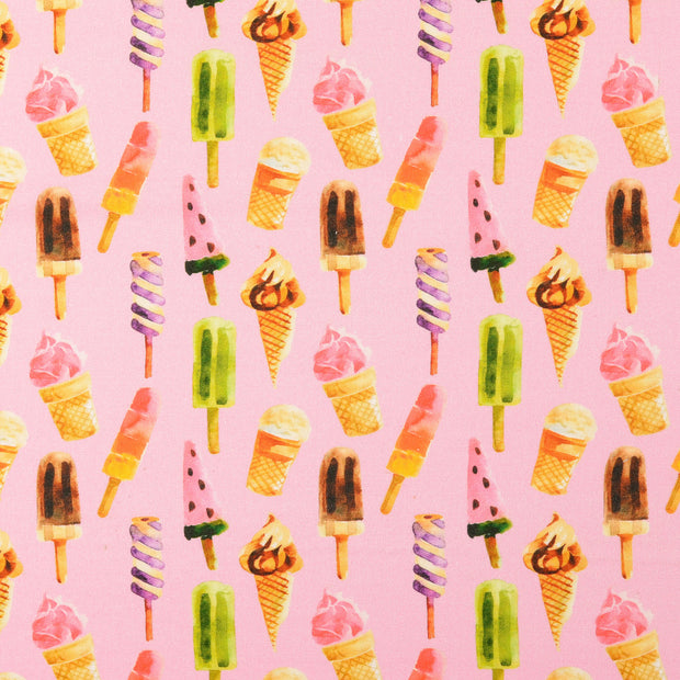 Cretonne fabric Icecream Light Pink