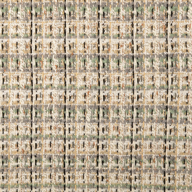 Bouclé tissu Carreaux Menthe