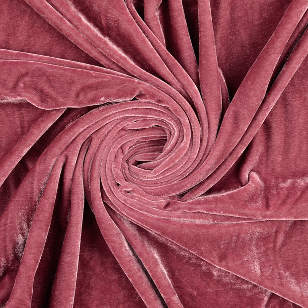Velvet Stretch fabric Old Pink 