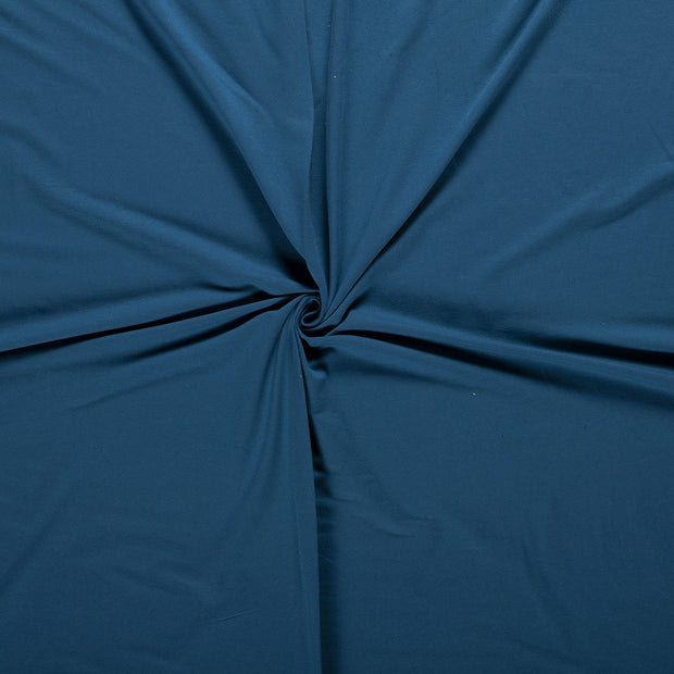 French Terry tissu Paon bleu 