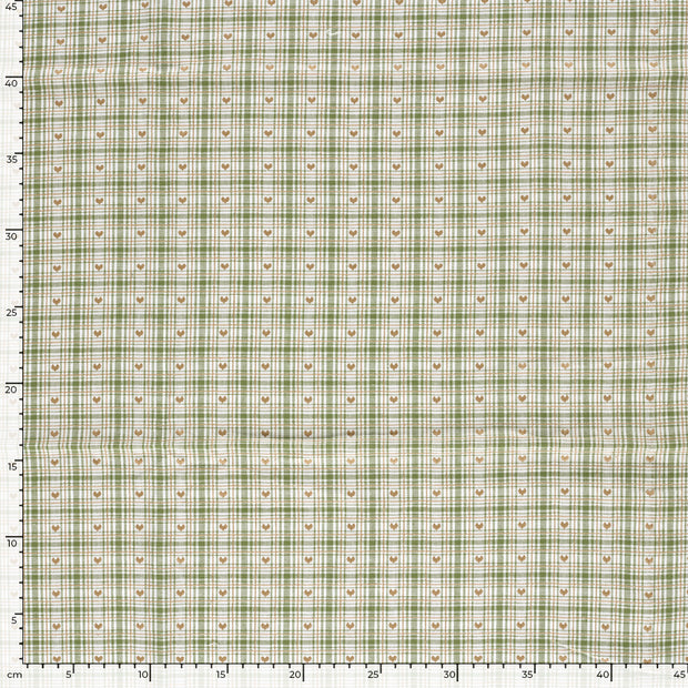  fabric Checks Green