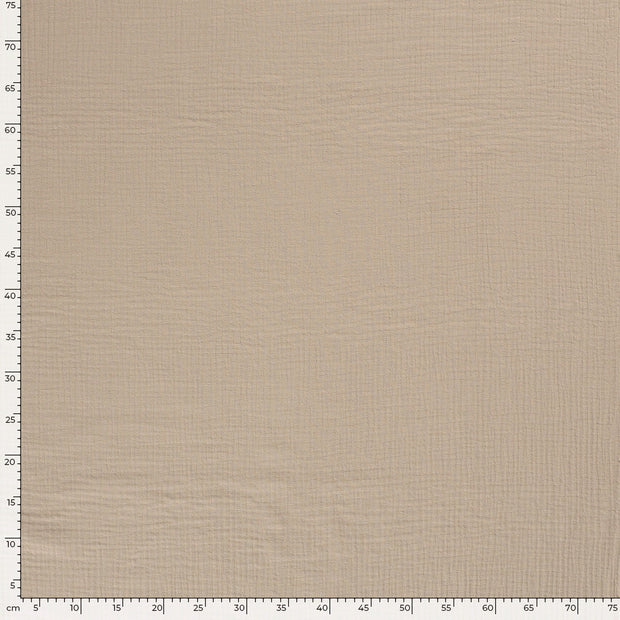 Muslin Triple Layer fabric Unicolour Beige