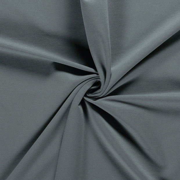French Terry fabric Unicolour Steel Blue