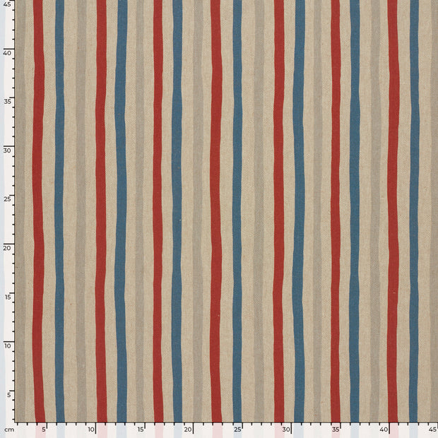 Linen Look fabric Stripes Beige