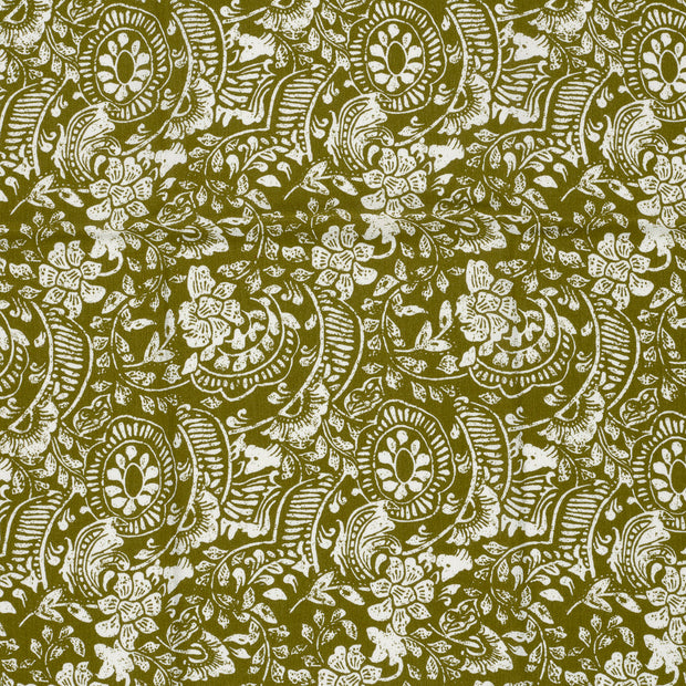 Borken Crepe fabric Khaki Green matte 