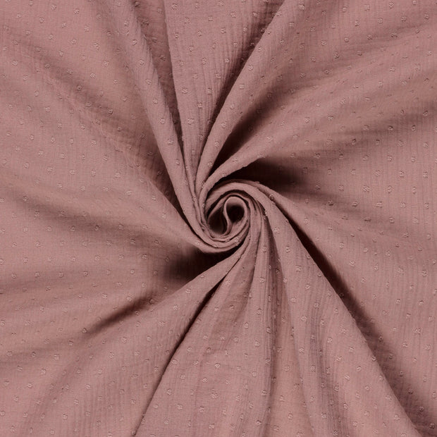Double gaze tissu Mauve dobby 