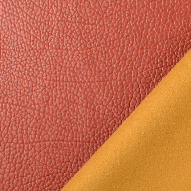 Leather fabric Olive Green bounded 