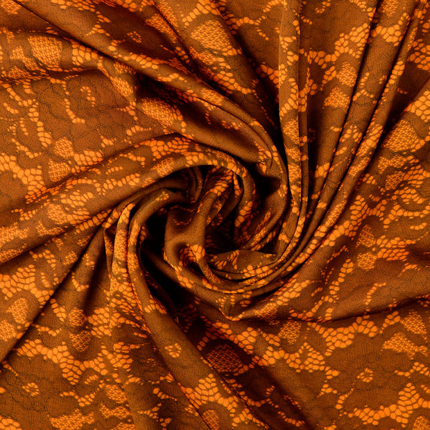 Viscose Satin fabric Orange 