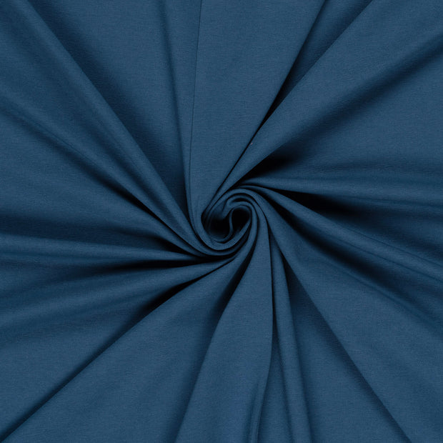 French Terry GOTS organic fabric Steel Blue 