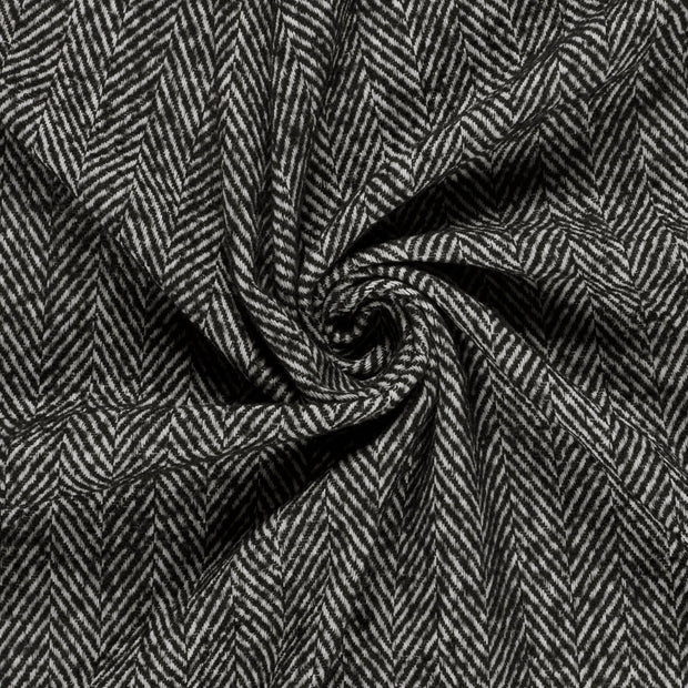 Jacquard fabrik Schwarz gebürstet 