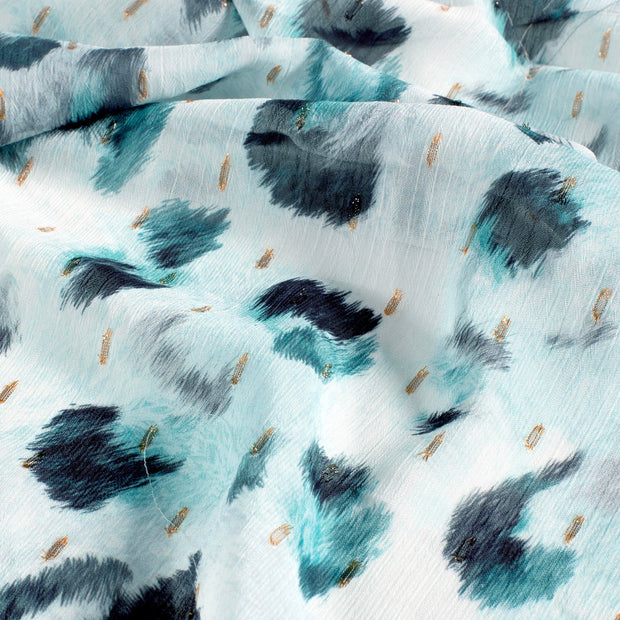 Chiffon tissu Glitter Menthe foncée