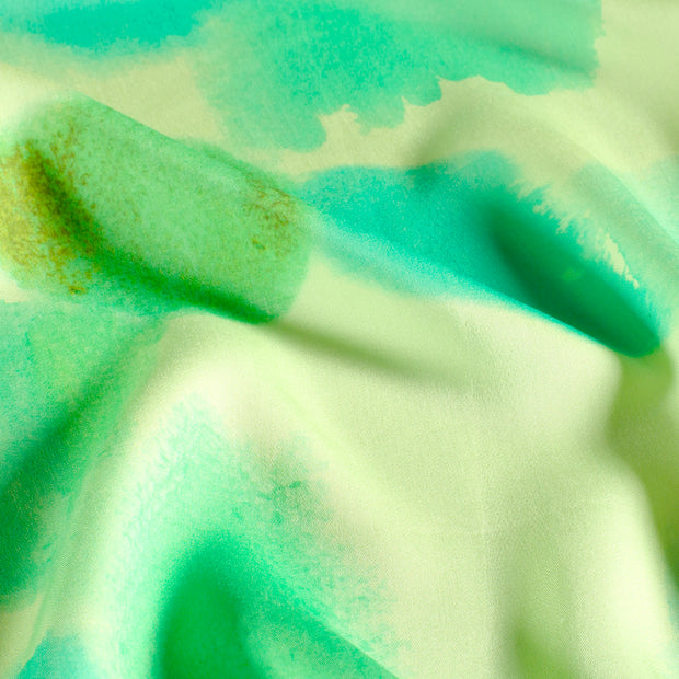 Viscose Satin tissu Abstrait Menthe