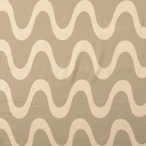 Viscose Satin fabrik Geometrische beige