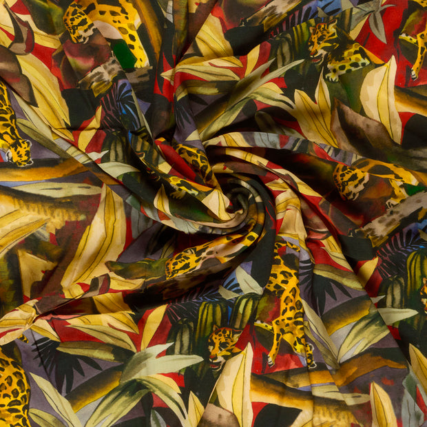 Viscose Poplin fabric Oker printed 
