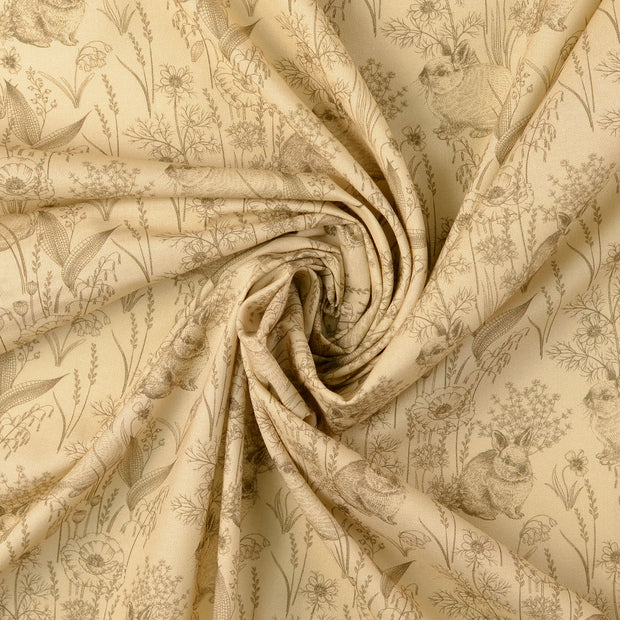 Cretonne tissu Beige 