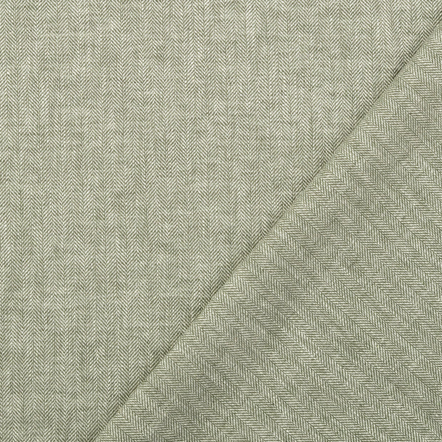 Linen fabric Dark Mint 