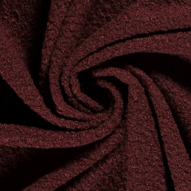 Bouclé tissu Unicolore Bordeaux