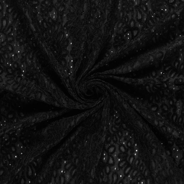 Chenille tissu Noir 