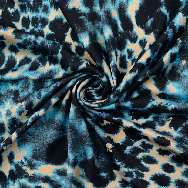 Viscose Satin fabrik Turquoise 