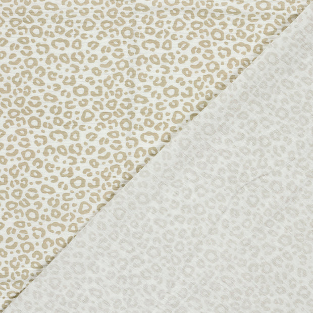 Muslin fabric Panther printed 