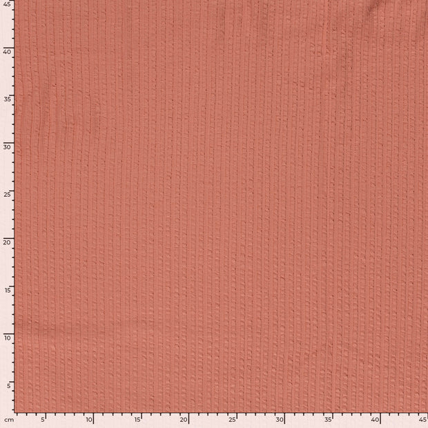 Rib Jacquard fabrik Uni Coral