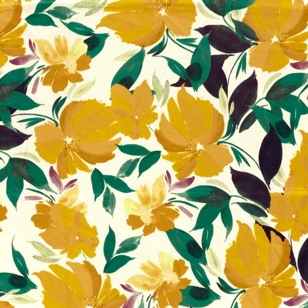 Satin Duchesse fabric Yellow slightly shiny 