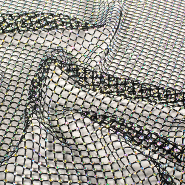 Mesh fabric Unicolour Black