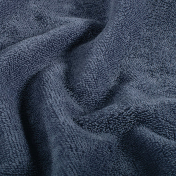 Bambus Fleece fabrik Uni Stahlblau