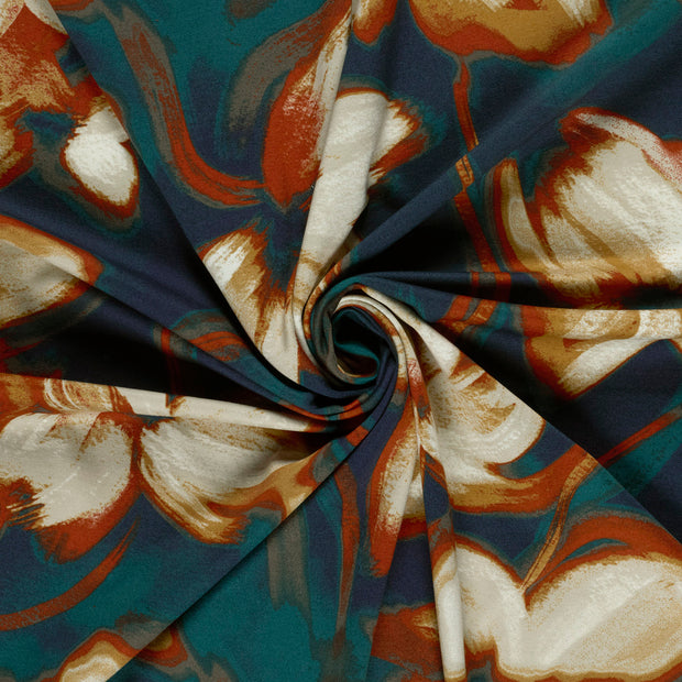 Punta di Roma fabric Brique printed 