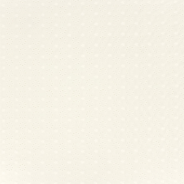 Popeline de Coton tissu Blanc cassé mat 