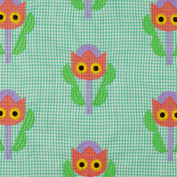 Popeline de Coton tissu fleurs Vert