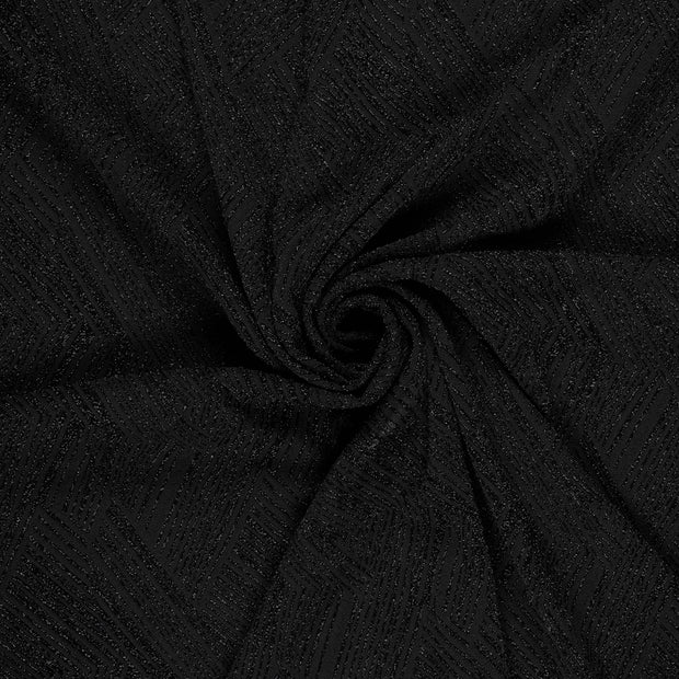 Jersey de Polyester tissu Noir Lurex 