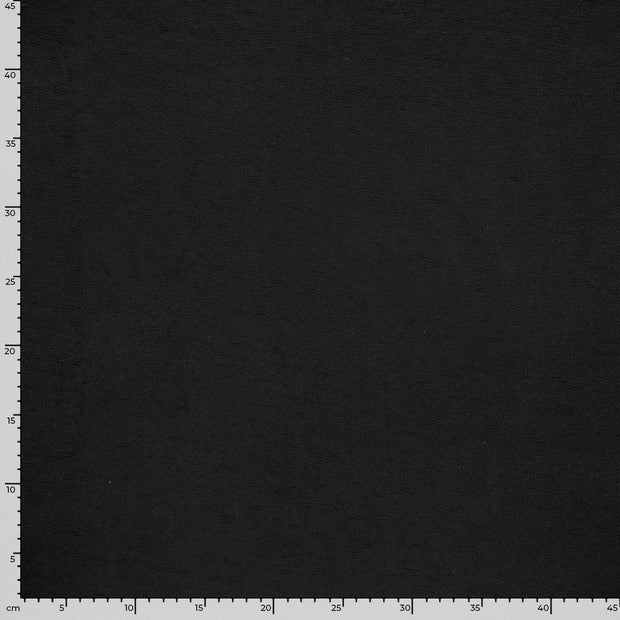 Terry Crepe fabric Unicolour Black