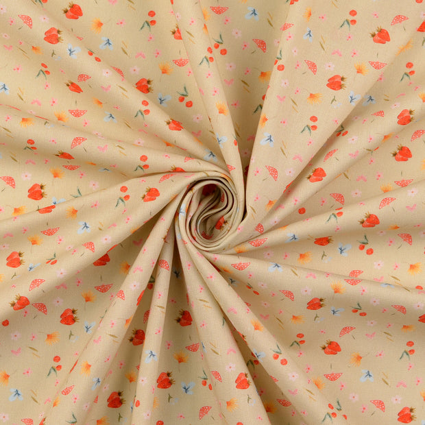 cretonne tissu beige 