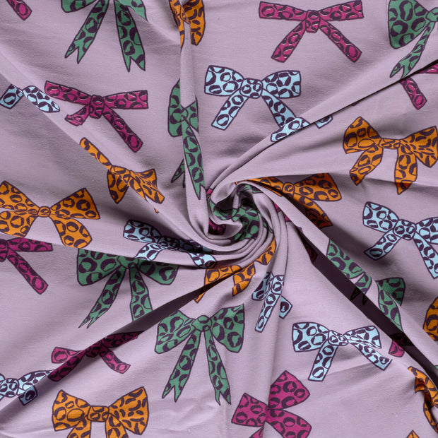 French Terry fabric Lila brushed and digital printed 