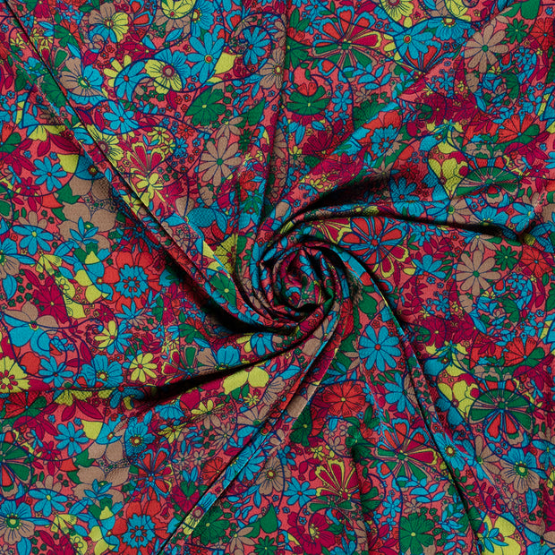 Polyester Bubble fabric Dark Red printed 