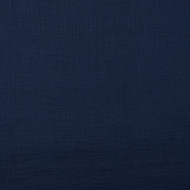 Muslin fabric Unicolour navy