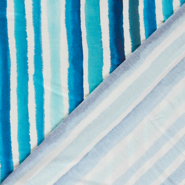Viscose Jersey fabric Stripes digital printed 