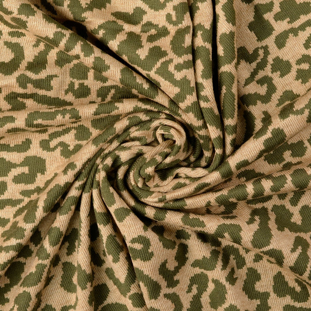 Heavy Knit tissu Vert Olive 