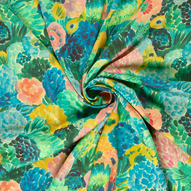 Viscose Satin tissu Menthe imprimé numérique 