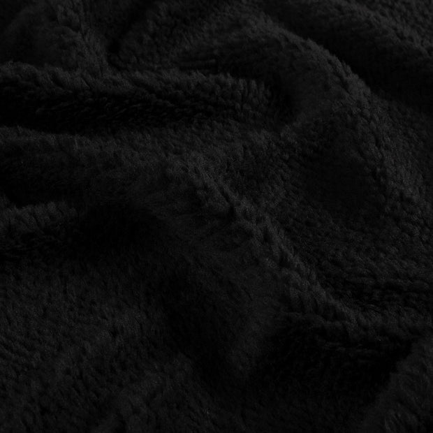 Sherpa Fleece fabric Unicolour Black