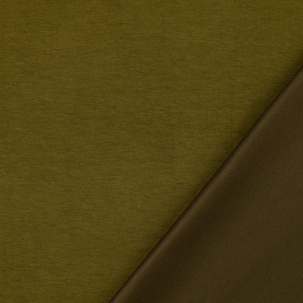 Heavy Knit fabric Olive Green dyed 