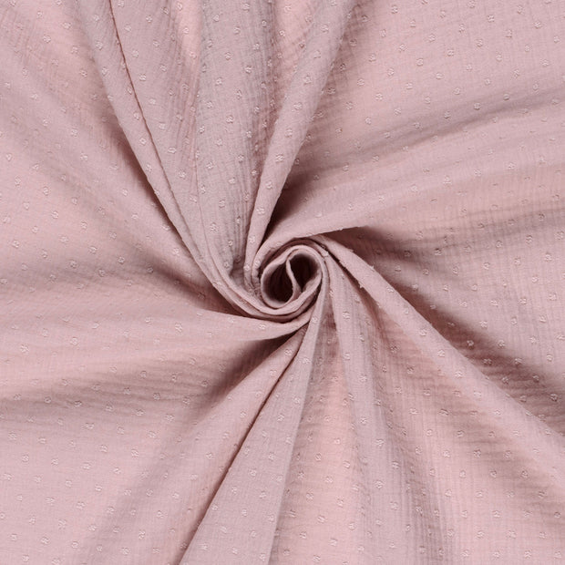Muslin fabric Pink dobby 