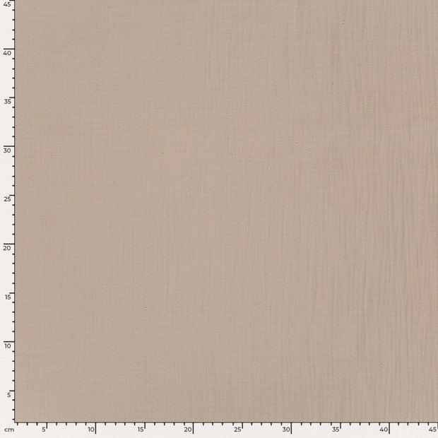 Double gaze très large tissu Unicolore Beige