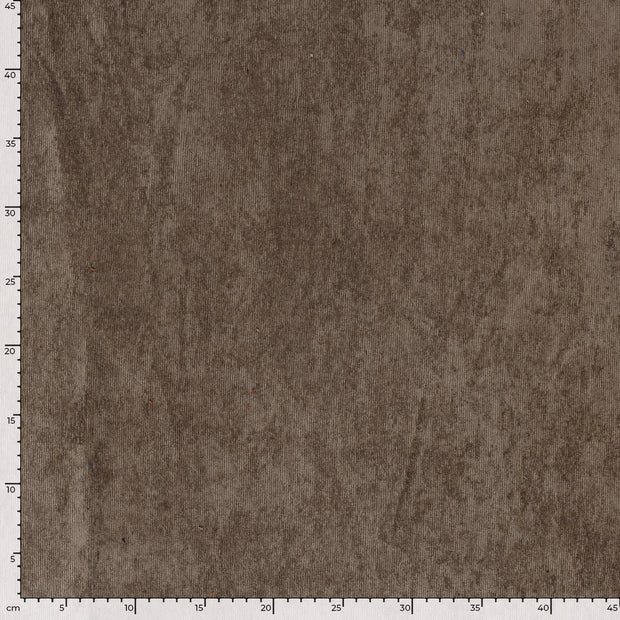 Babycord Stretch 21w fabric Unicolour Brown