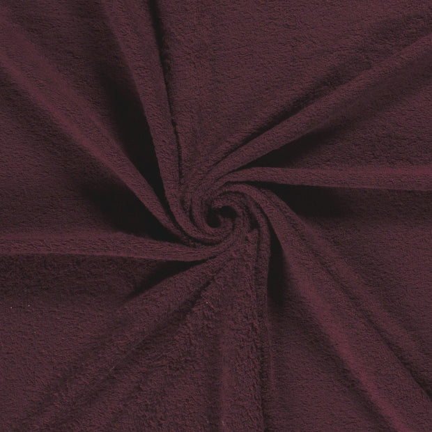 Frotté tissu bordeaux 