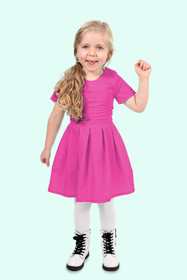 Bambus Poplin fabrik Uni Fuchsia