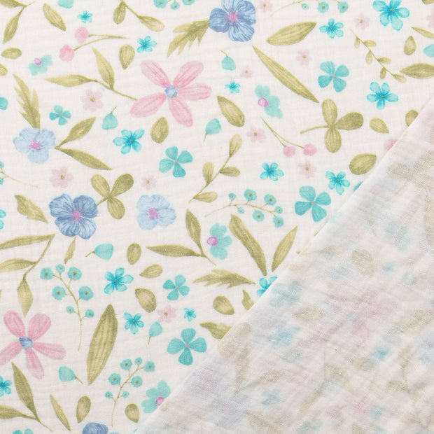 double gaze tissu multicolore imprimé numérique 