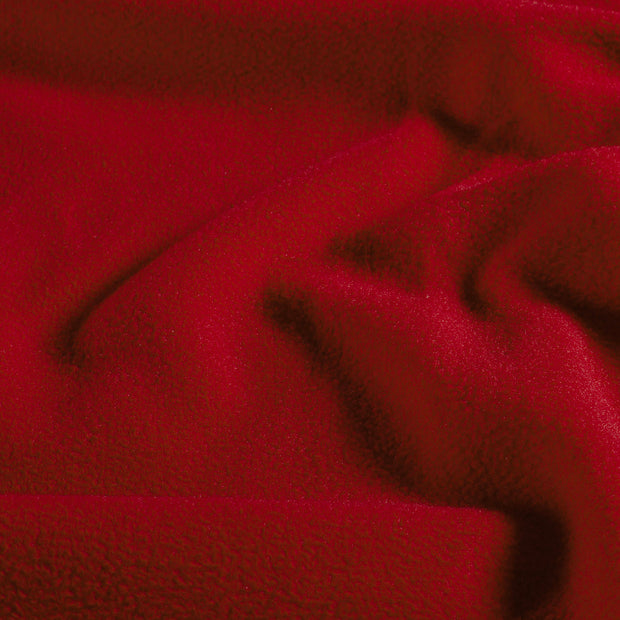 Fleece fabrik Uni Rot